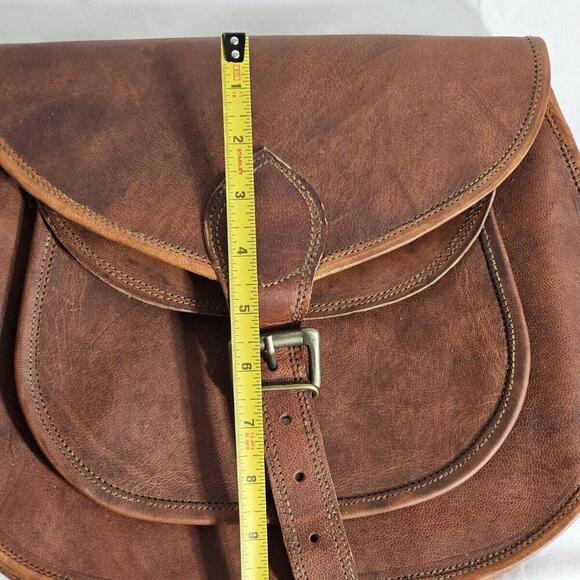 Satchel and Fable Handmade Women Vintage Style Genuine Lux Leather Shoulder Bag - Picture 12 of 12